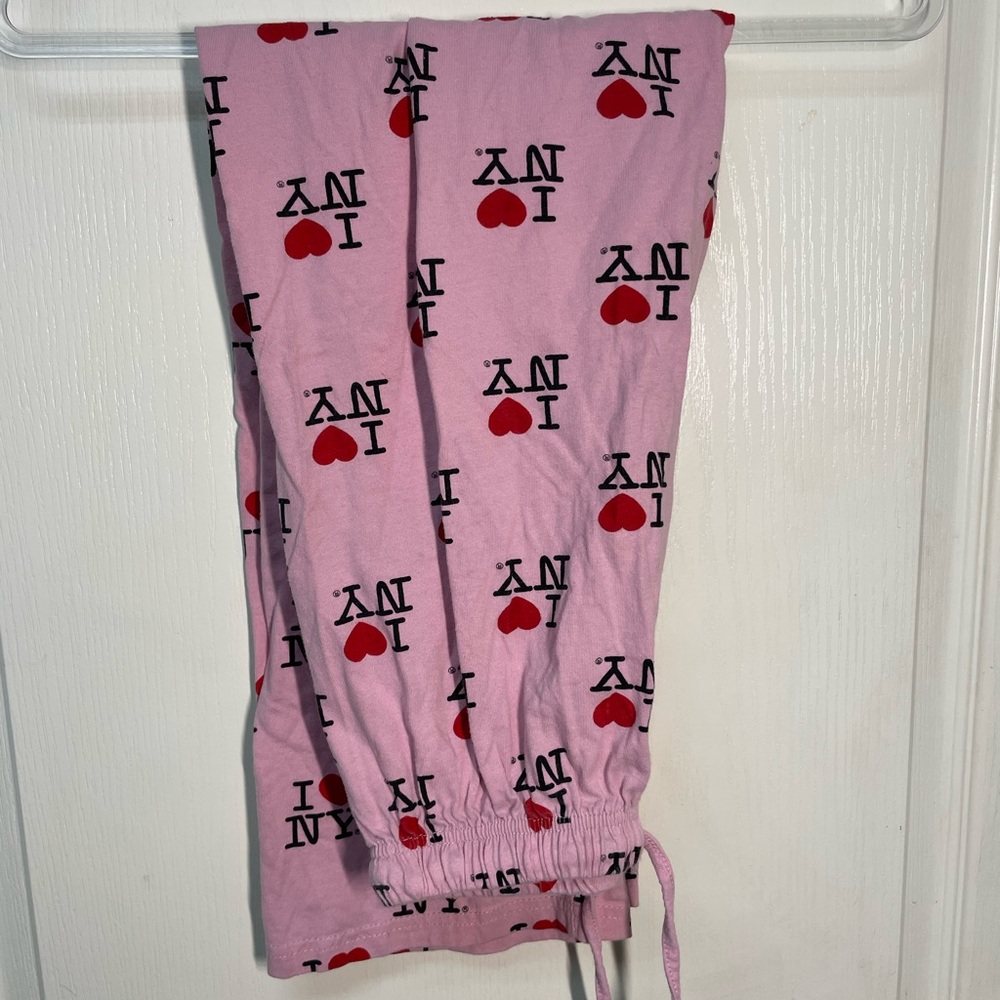 Pink I Love NY Kids Pajamas